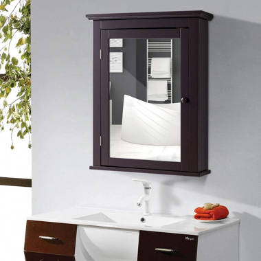 Buy White Wall Mounted Bathroom Storage Cabinet, Mirrored Vanity