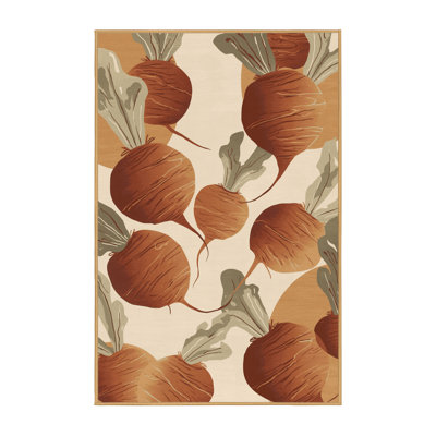 Machine Washable Aedan Radish Modern Rug in Brown – LightBrown Binding