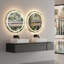 Illuminated Round Bathroom Mirror With Led Lights-1150912295