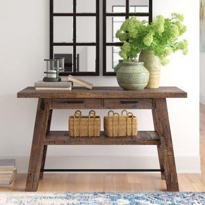 Anchia 50'' Solid Wood Top Console Table