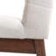 Ensemble de salle à manger rembourré de style Mid-Century 7 pièces, structure en bois d'hévéa, finition beige et noyer - parfait pour les repas en famille