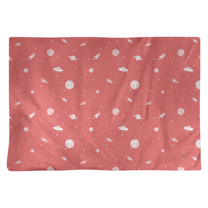 Napperon en coton 18 po Outer Space, Rouge