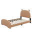 Lit plateforme tapissier simple avec tête de lit en forme d'ours-236636918