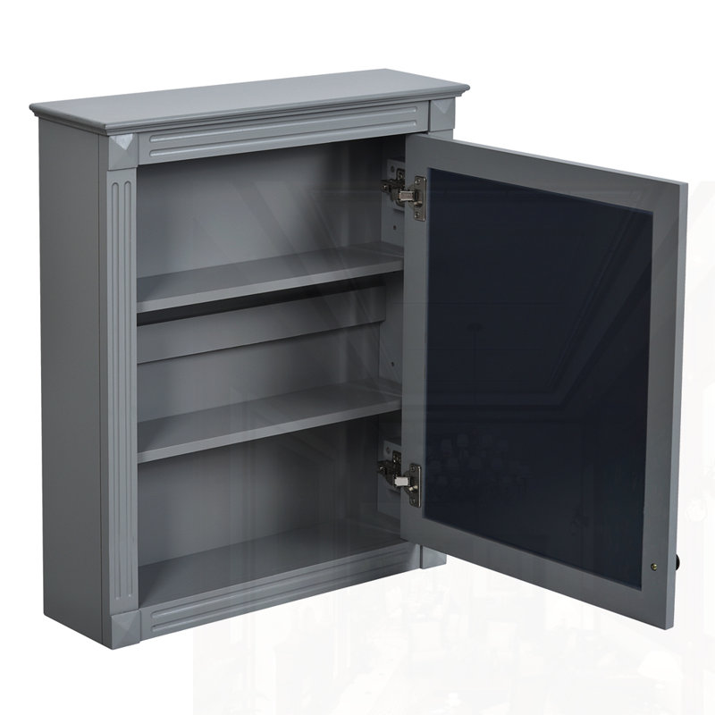 Armoire de rangement murale pour pharmacie, Gris