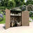 48 Cu. Ft Horizontal Resin Storage Shed, Outdoor Storage Cabinet, Weatherproof, Easy to Assemble, Outdoor Storage Box for Backyards/Patios/Garden, No Shelf (Brown)-134918841