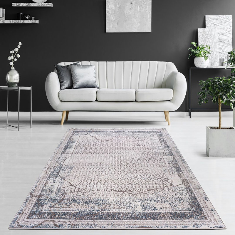 Tapis turc Palmira Carlo-BLEU, Rectangle 6 pi 6 po x 9 pi 5 po