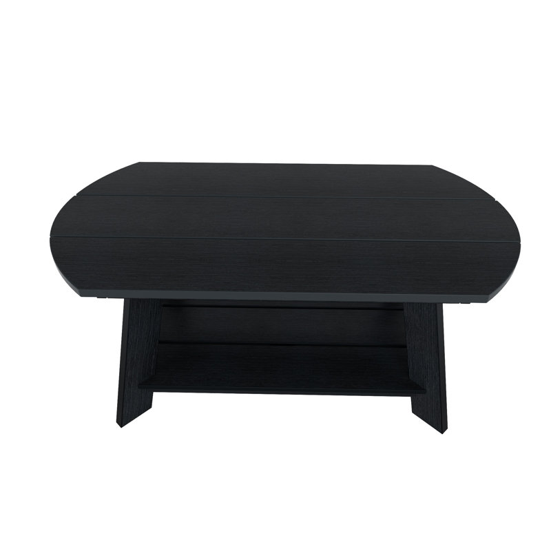 Arrlo Outdoor All-Weather Poly Coffee Table, Black