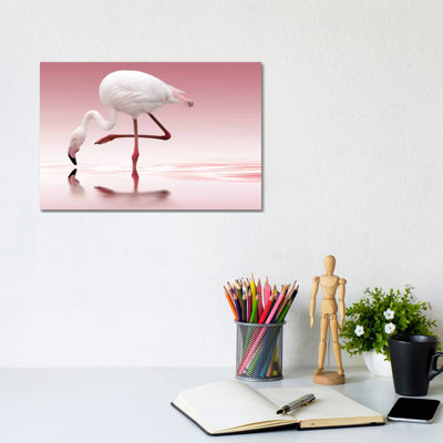 Flamingo 1 Piece Wrapped Canvas Wall Art