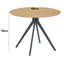 Aspen Round Dining Table with 4 Swivel Upholstered Fabric Chairs - Modern Dining Set-959855325-960645426