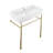 Claire 30" Ceramic Console Sink White Basin-1432270715