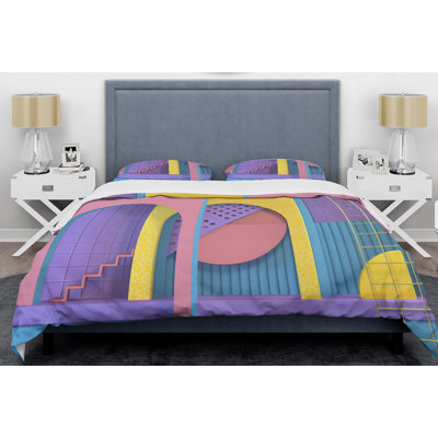 Polyester Twill Dots Duvet Cover Set