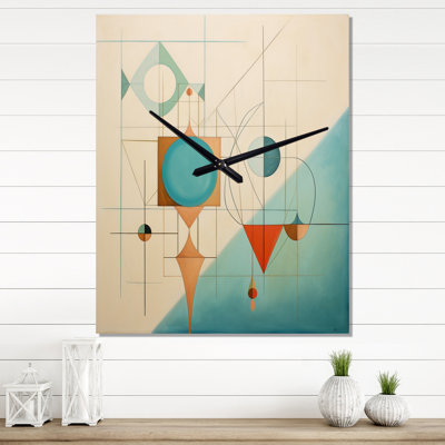 Distant Galaxies Midcentury Elegant Retro II - Abstract Mid Century Wall Clock