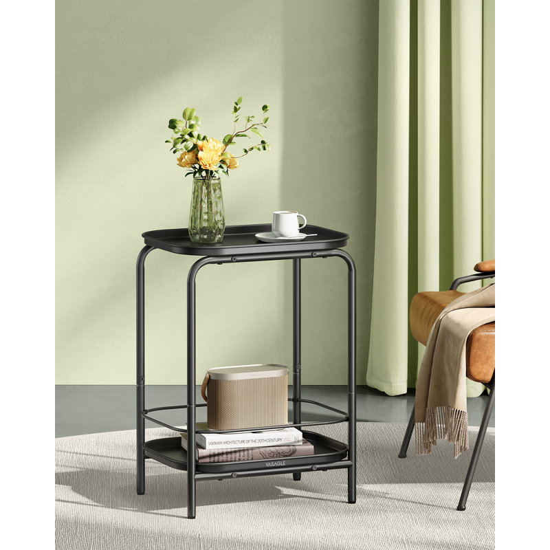 Rondey Tray Top End Table, Black