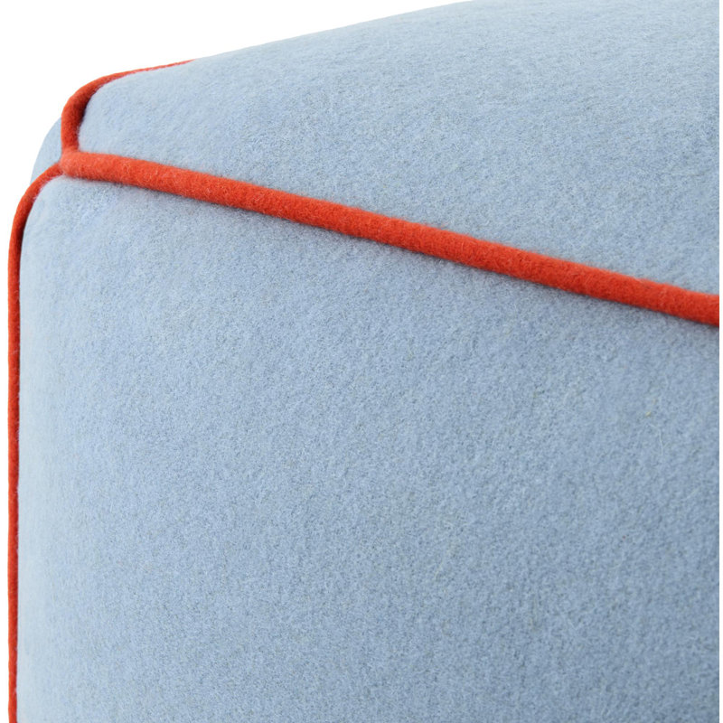 Ackerly Pouf, Blue/Red