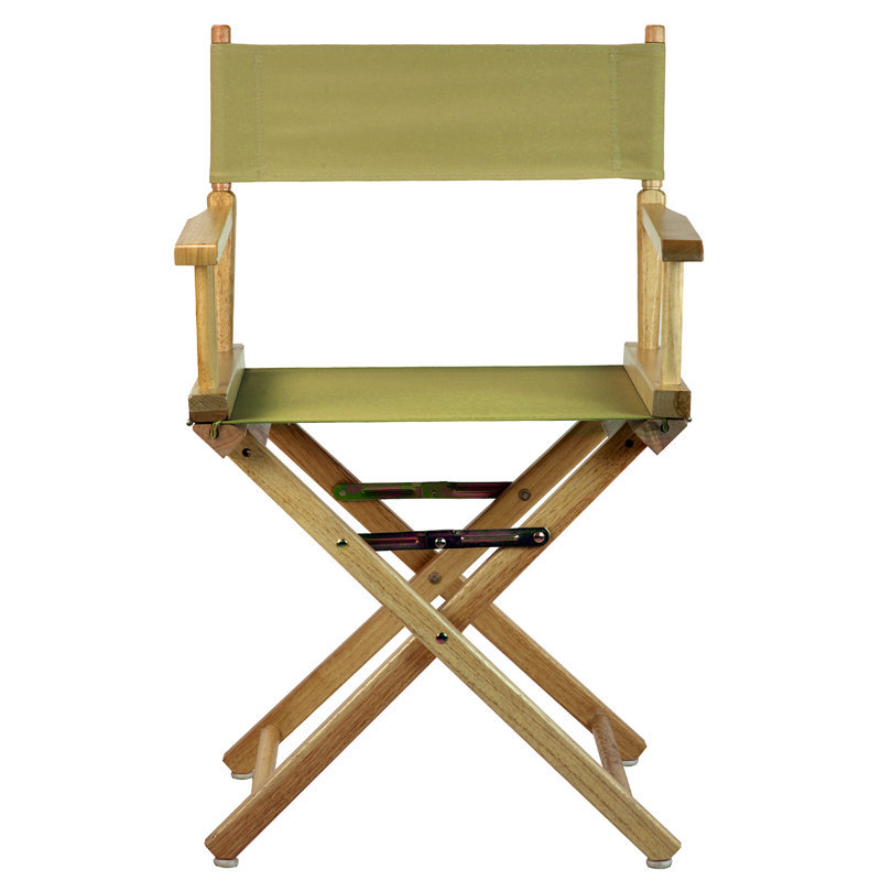 Chaise de réalisateur pliante 18 po, Naturel, Olive