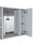 Armoire à pharmacie à double porte H 19 po, une tablette externe, blanc-418196515