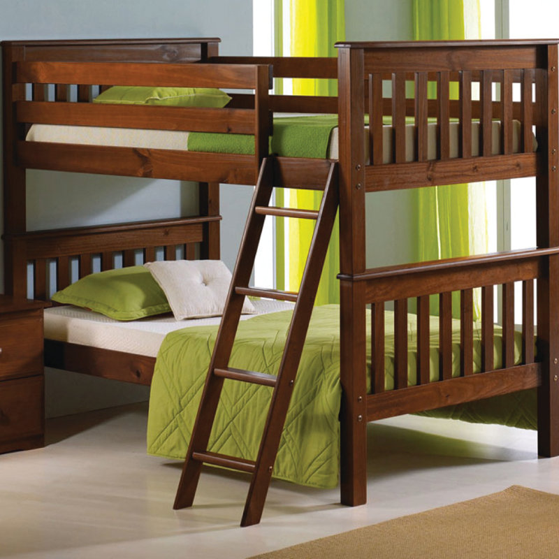 Dubbo Twin over Twin Standard Bunk Bed, Light Espresso