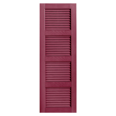 Straight Top Full-style Open Louver Shutters Pair