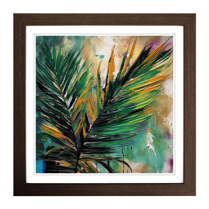 Palm No.1 - Framed Print, Walnut
