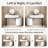 Minimalist Makeup Vanity With Detachable Led Mirror, Rotatable Side Cabinet, Vanity Desk For Bedroom