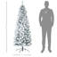 Sapin de Noël mince enneigé 6 pi avec 250 lumières DEL et 462 conseils réalistes