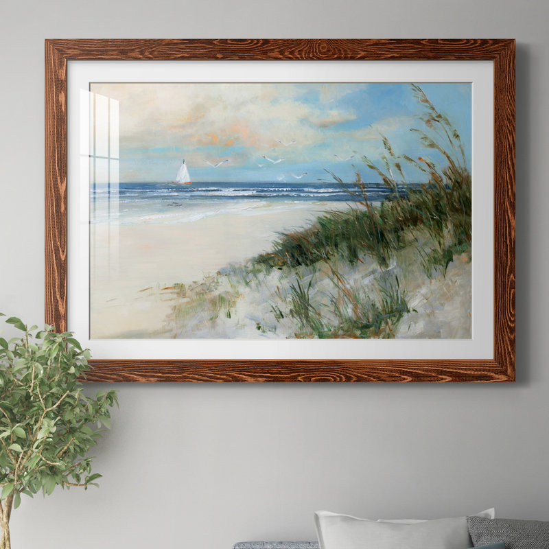«Oak Island Sunrise» par J Paul - reproduction de cadre photo, H 37,5 po x l 27,5 po x P 1,5 po, Cadre en érable