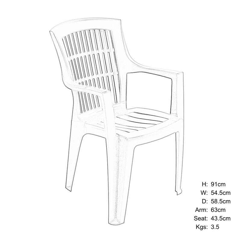 Turin Square Table with 4  Chairs Garden Set, Anthracite