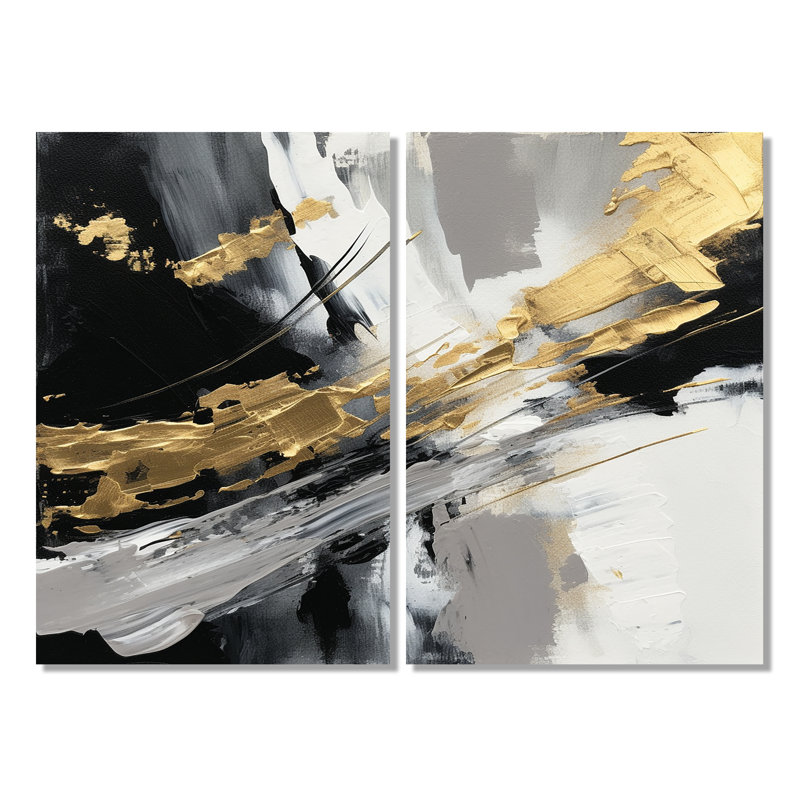 Weston - Large Abstract, reproduction d'art sur toile, 36" H x 48" W, Wrapped Canvas, Does Not Apply