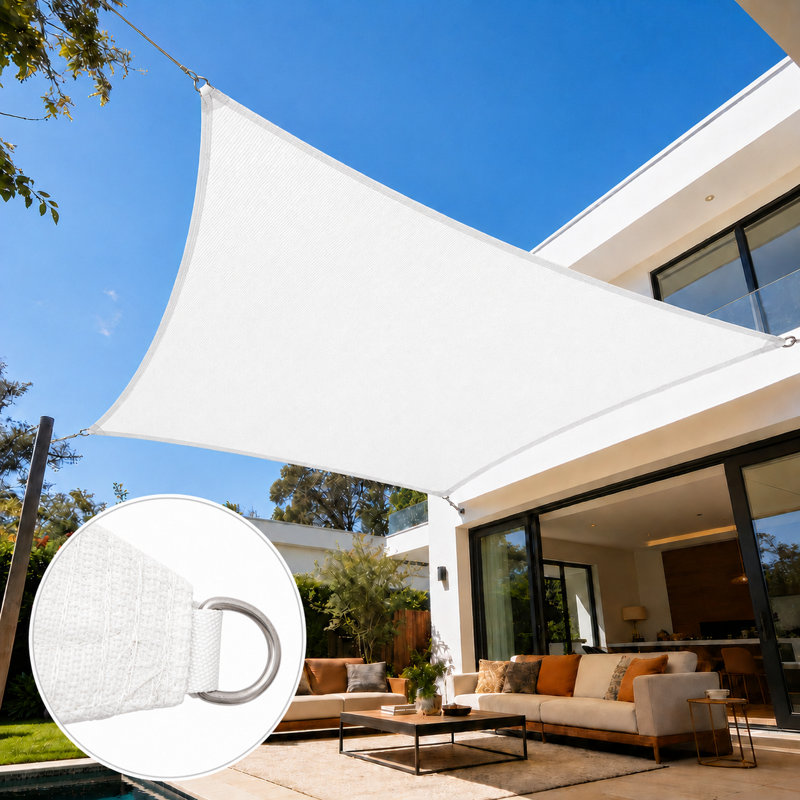 Voile d'ombrage Amgo Customize, Blanc, 14 pi x 21 pi
