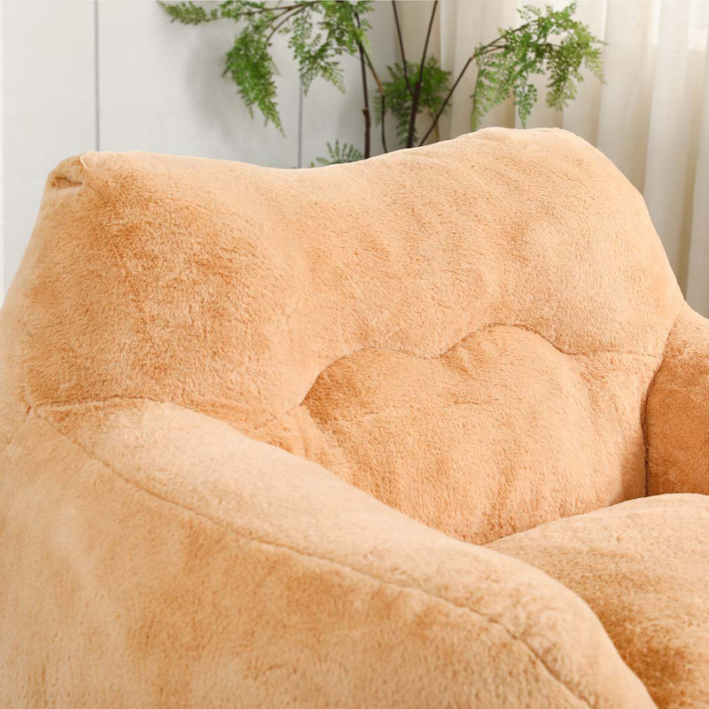 Fauteuil à billes avec accoudoirs rembourrés de mousse haute densité, Blanc