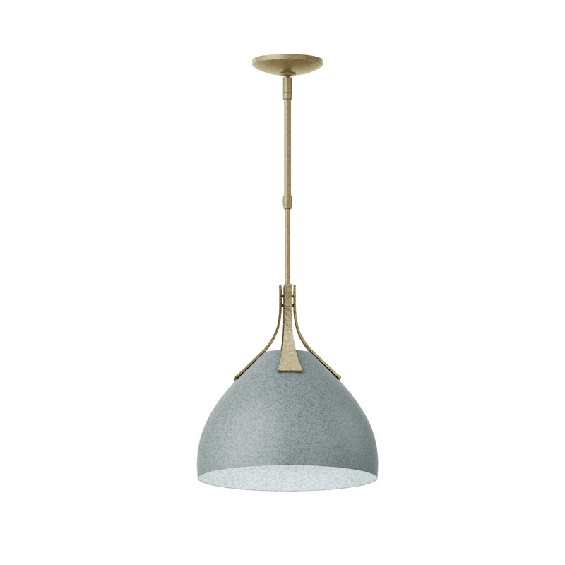 Summit 1 - Light Single Dome Pendant, Vintage Platinum, Soft Gold