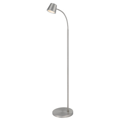 Silvique LED 5W Gooseneck Metal Floor Lamp, 660 Lumen, 3000K