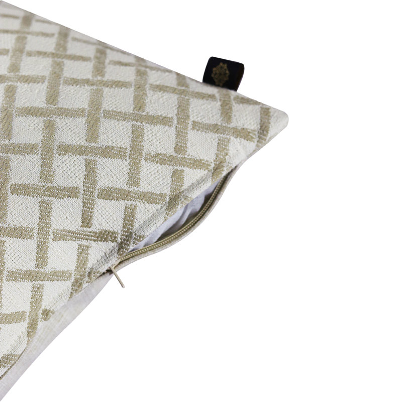 Ravello Geometric Pillow Cover, Biscuit