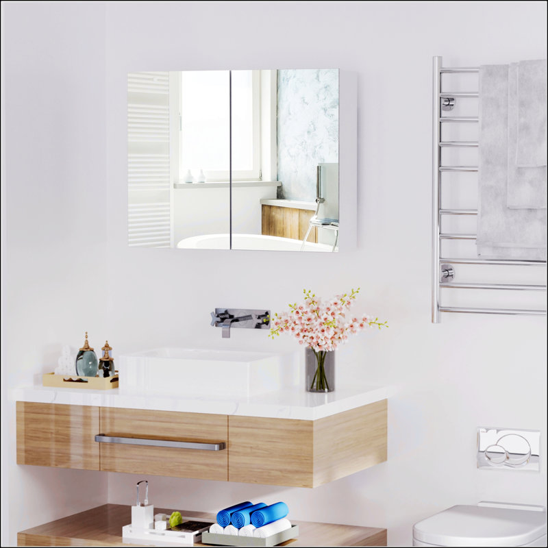 Miroir de salle de bain mural à double porte