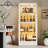 63" Freestanding 4-Sided Glass Display Cabinet With Magnetic LED Light Strip-1040898377