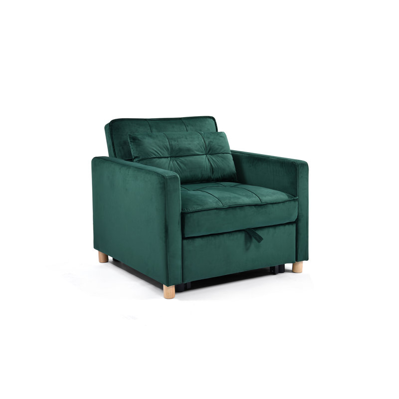 Mobarkar Velvet Accent Chair, Dark Green