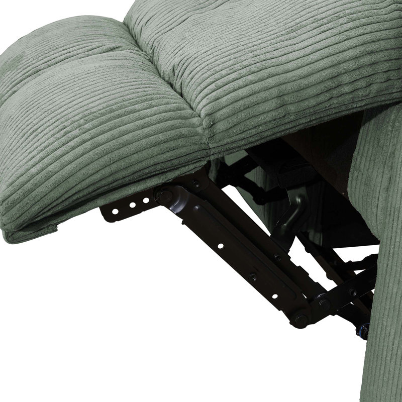 Fauteuil inclinable manuel en velours côtelé de 40,6 po de largeur - Vert, H 39,6 po x l 40,6 po x P 31,1 po, Vert