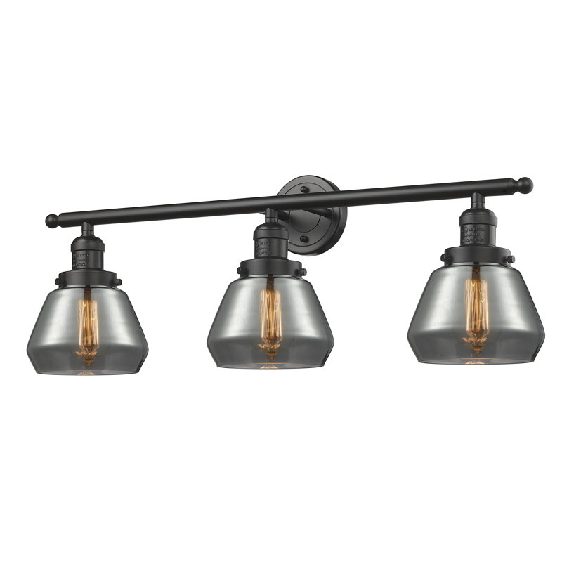 Éclairage pour salle de bain à intensité variable 3 lumières Chill, Bronze huilé, Fumée