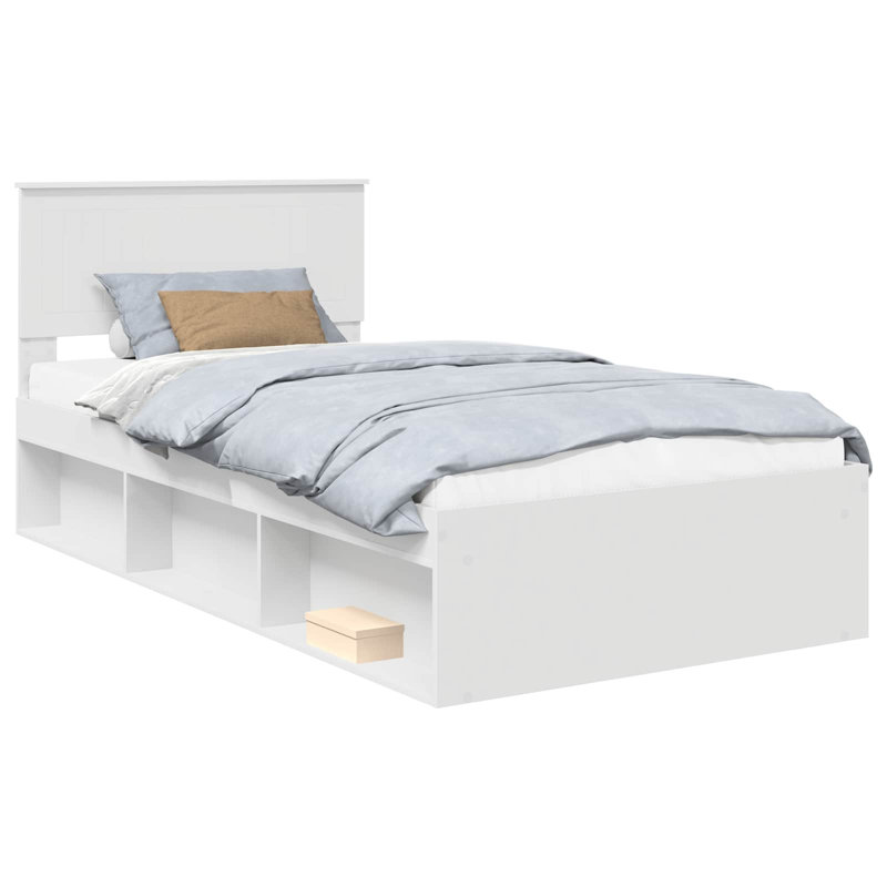 Solid Wood Bed, Single (3'), White