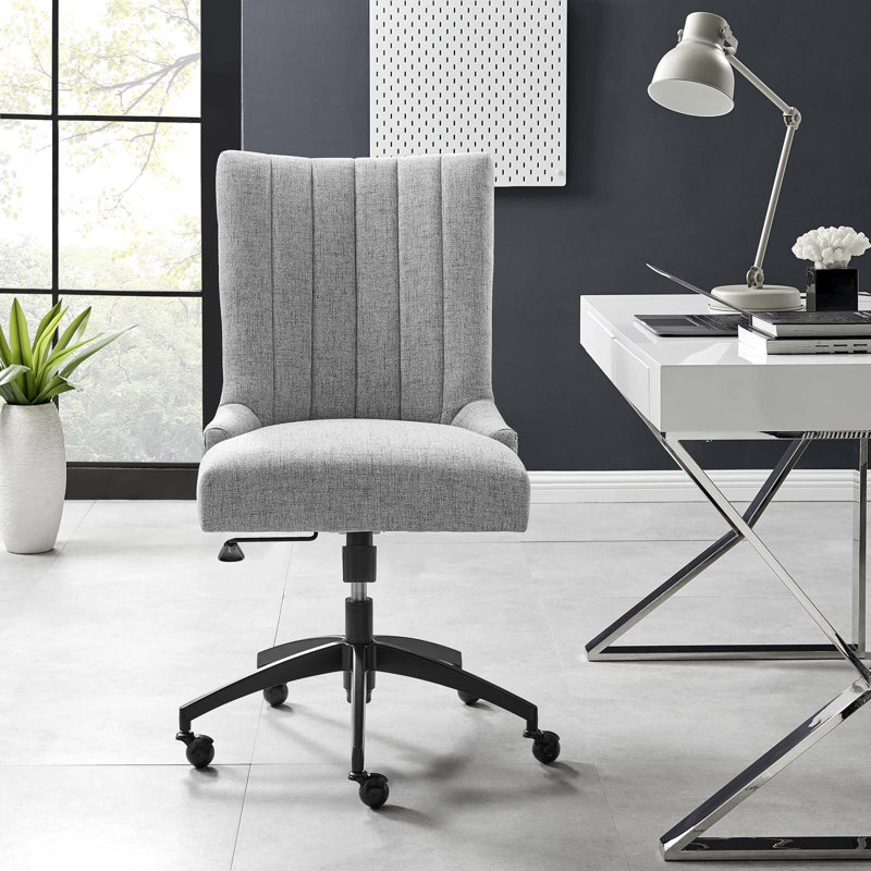 Chaise de bureau Empower Channel, Noir, Gris clair