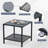 3 Pieces Patio Outdoor Furniture Set with 2-Tier Coffee Table-1138464651
