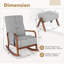 Chaise berçante avec repose-pieds en bois d'hévéa-564429615