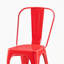 Of 2 High Gloss Red Industrial Metal Dining Chairs, 18 Inch Seat Height, Indoor Outdoor Stackable, Lightweight, Easy Assembly, Design - Height Chairs 2, Stackable Outdoor, Lightweight Clean, Modern