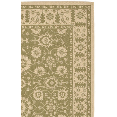 Liddington Oriental Olive/Creme Indoor/Outdoor Area Rug