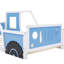 Lit plateforme simple en forme de voiture avec roulettes, bois de pin bleu et assemblage pour roulettes lumineuses-1606010701-1606010703