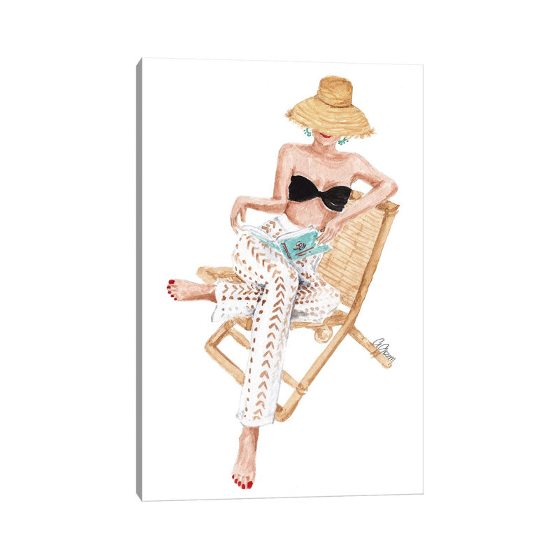 Summer Book by Style Of Brush - Gallery-Wrapped Canvas Giclée on Canvas, Canvas, 20.32 cm H x 30.48 cm W