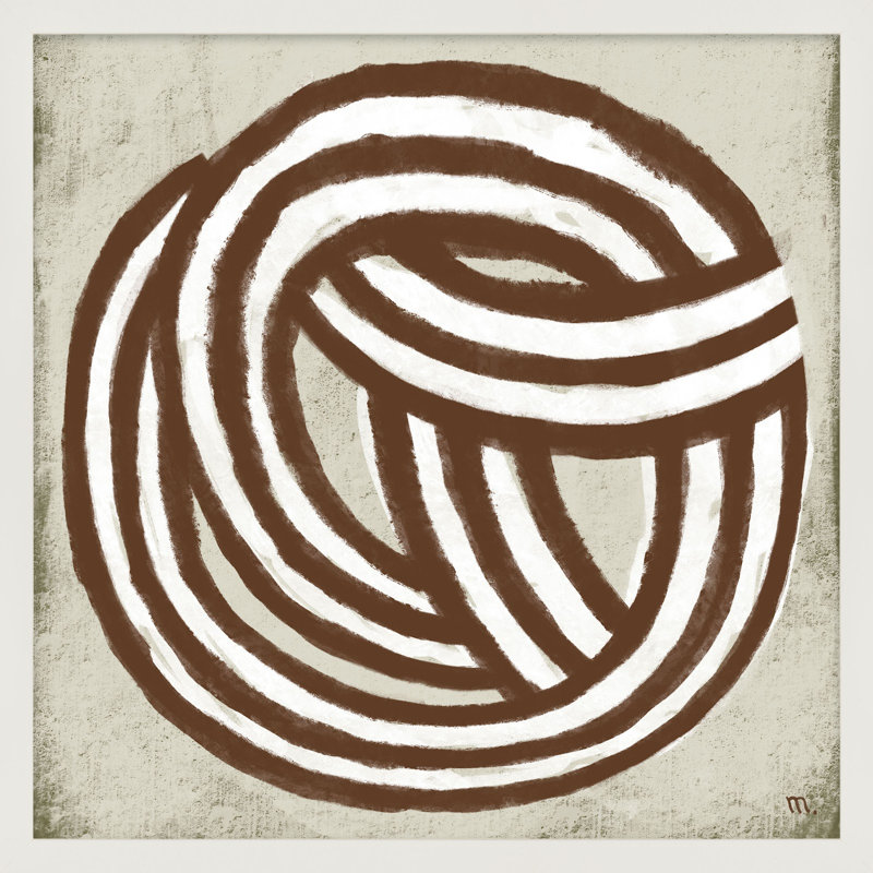 Knotting By Studiom - Framed Wall Art, White Framed, 16" H x 16" W x 1.25" D