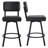 Bronson 26.6" Industrial Swivel Counter Stool with Rectangular Back and Metal Frame-137917161