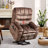 39.5" Wide Oversize and Super Soft Velvet Power Lift Assist Heated Massage Recliner with USB Port & Cup Holders & Side Pocket-1037293234