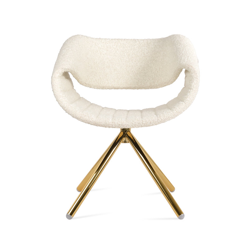 Chaise pivotante Seminyak, Doré